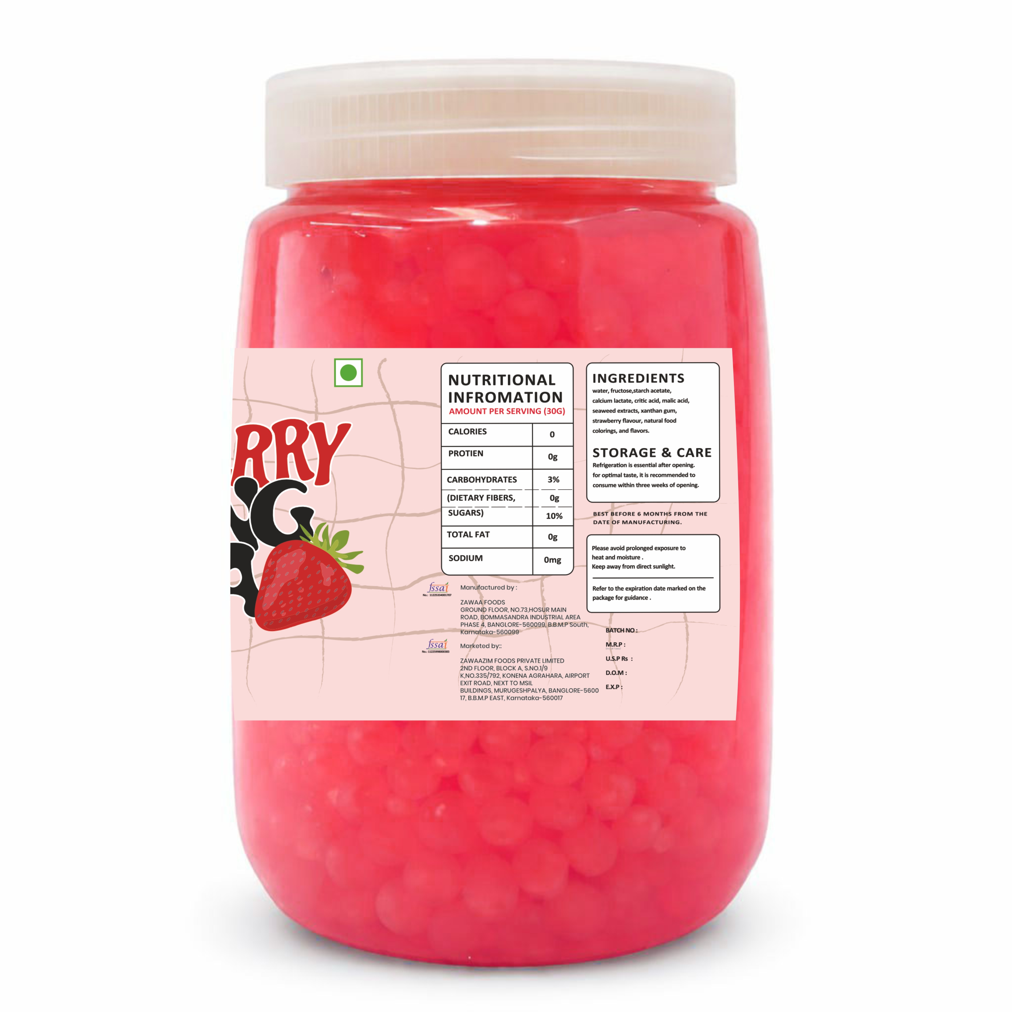 Strawberry Popping Boba