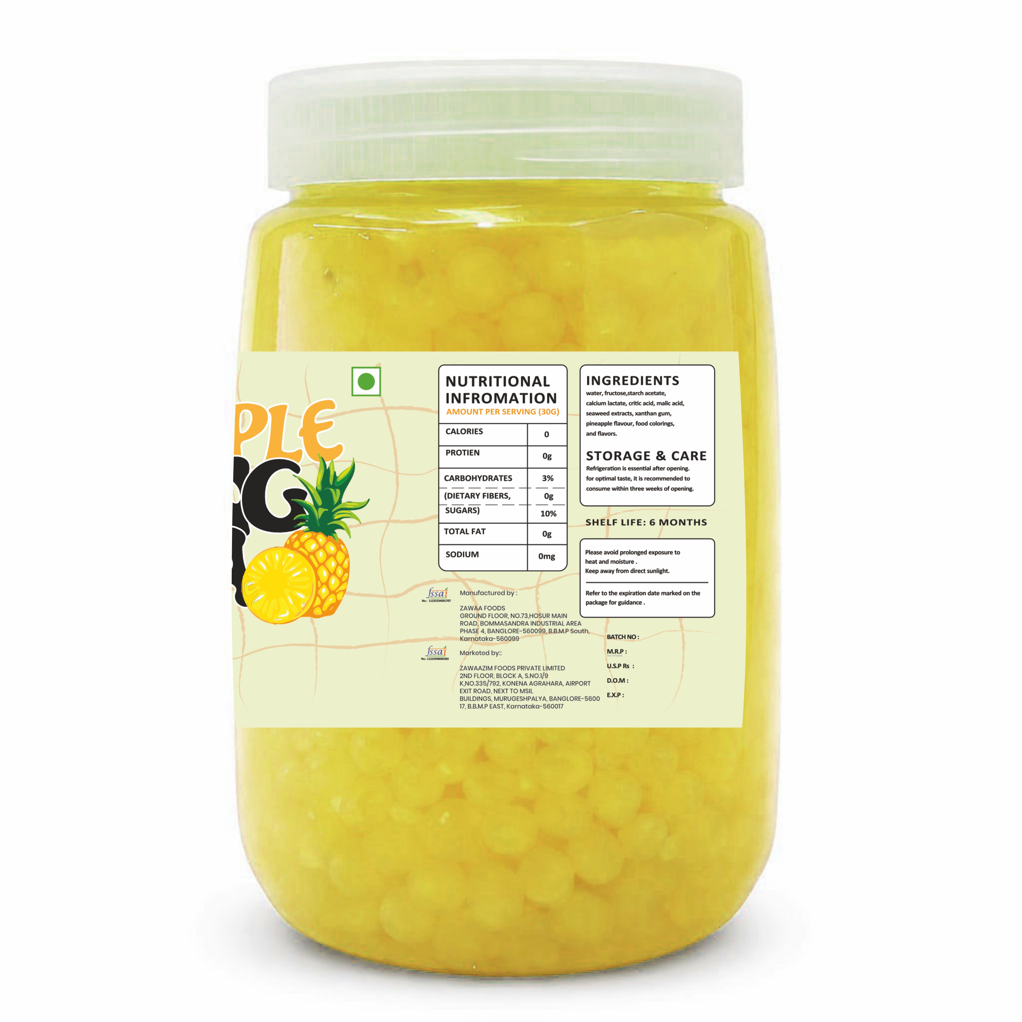 Pineapple Popping Boba