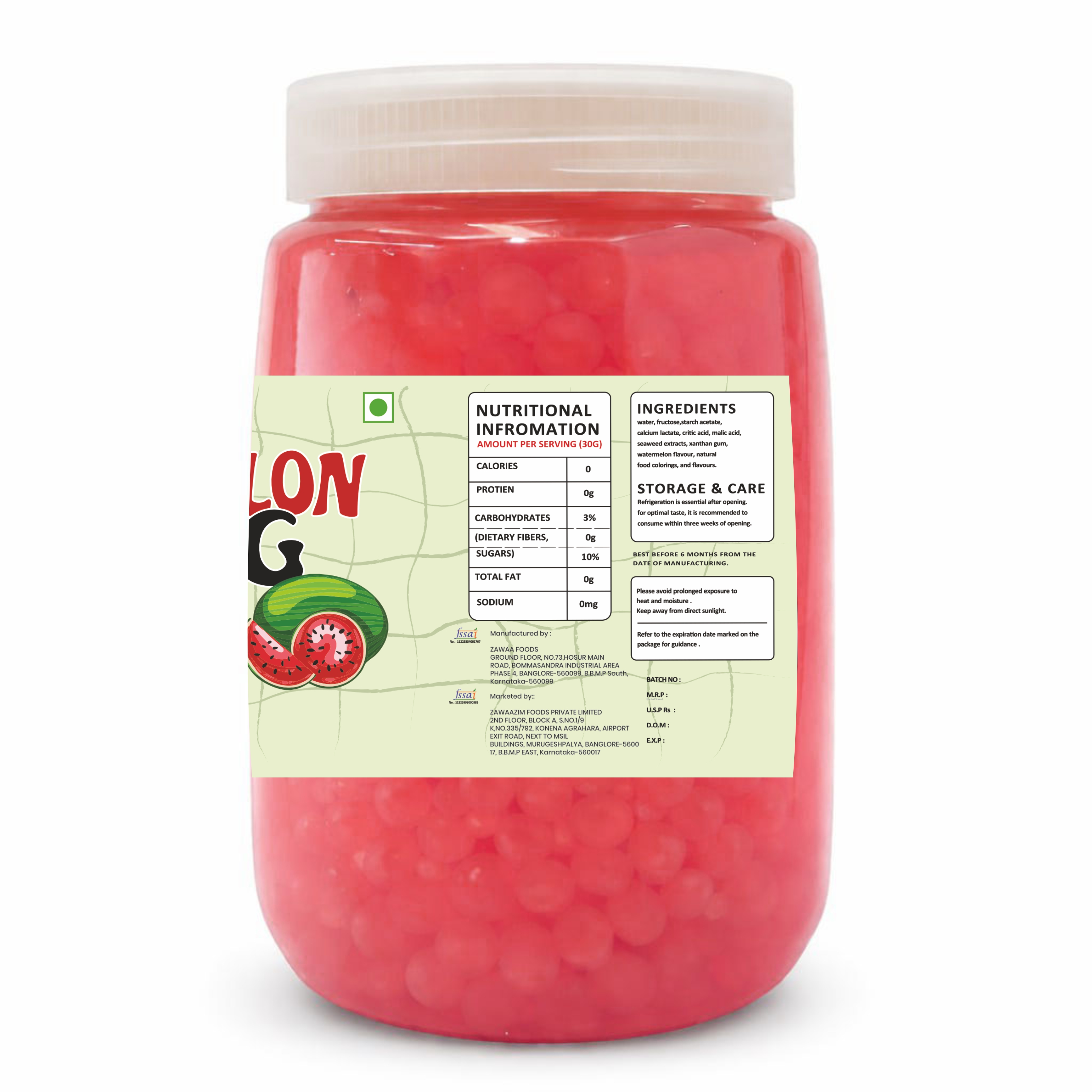 Watermelon Popping Boba